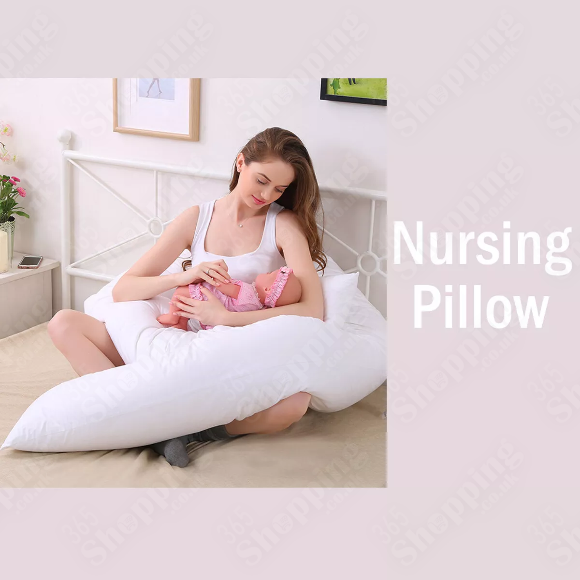 U-Shaped Full Body and Maternity Pillow - 9 feet and 12 feet Orthopedic Pregnancy Support & Nursing Cushion