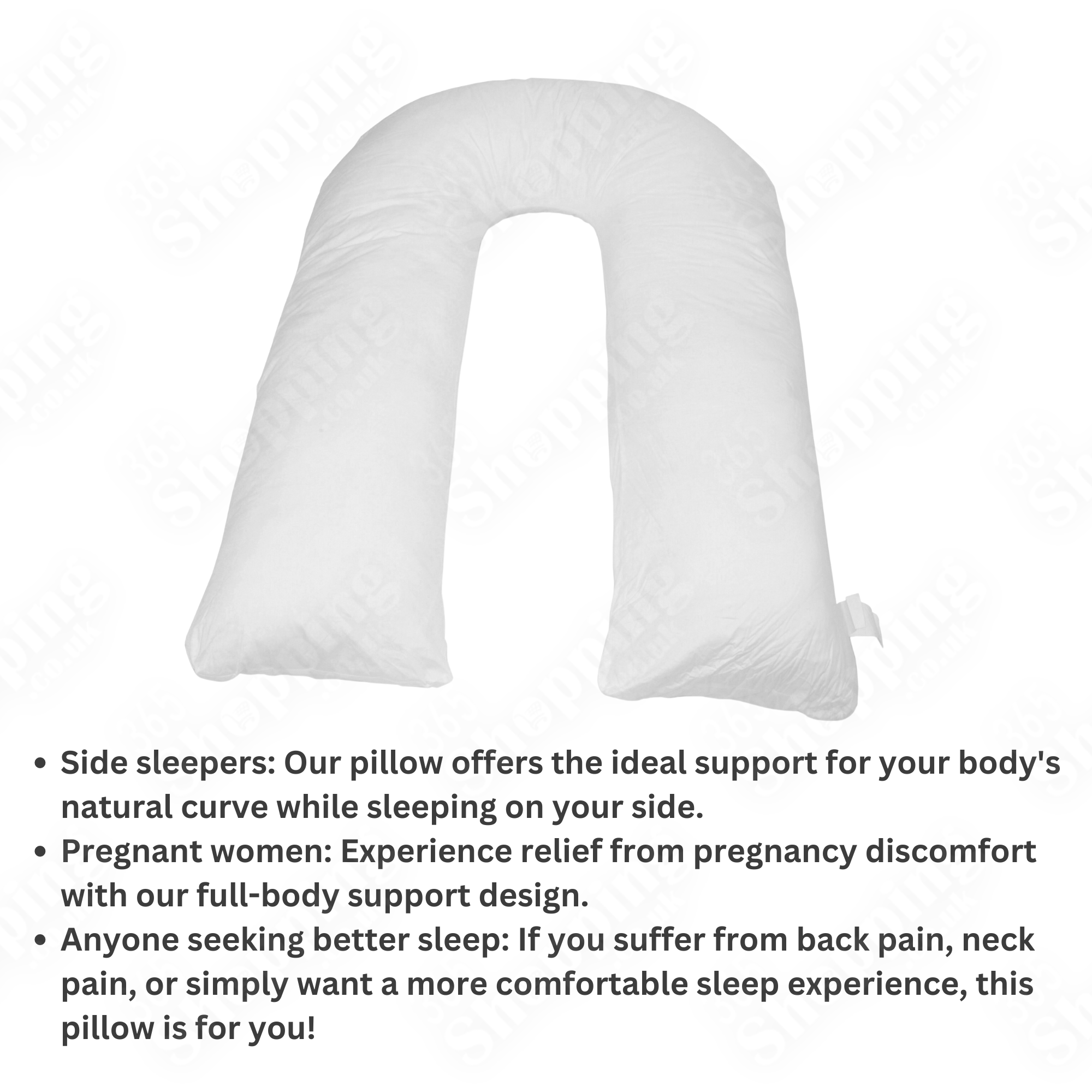 U-Shaped Full Body and Maternity Pillow - 9 feet and 12 feet Orthopedic Pregnancy Support & Nursing Cushion