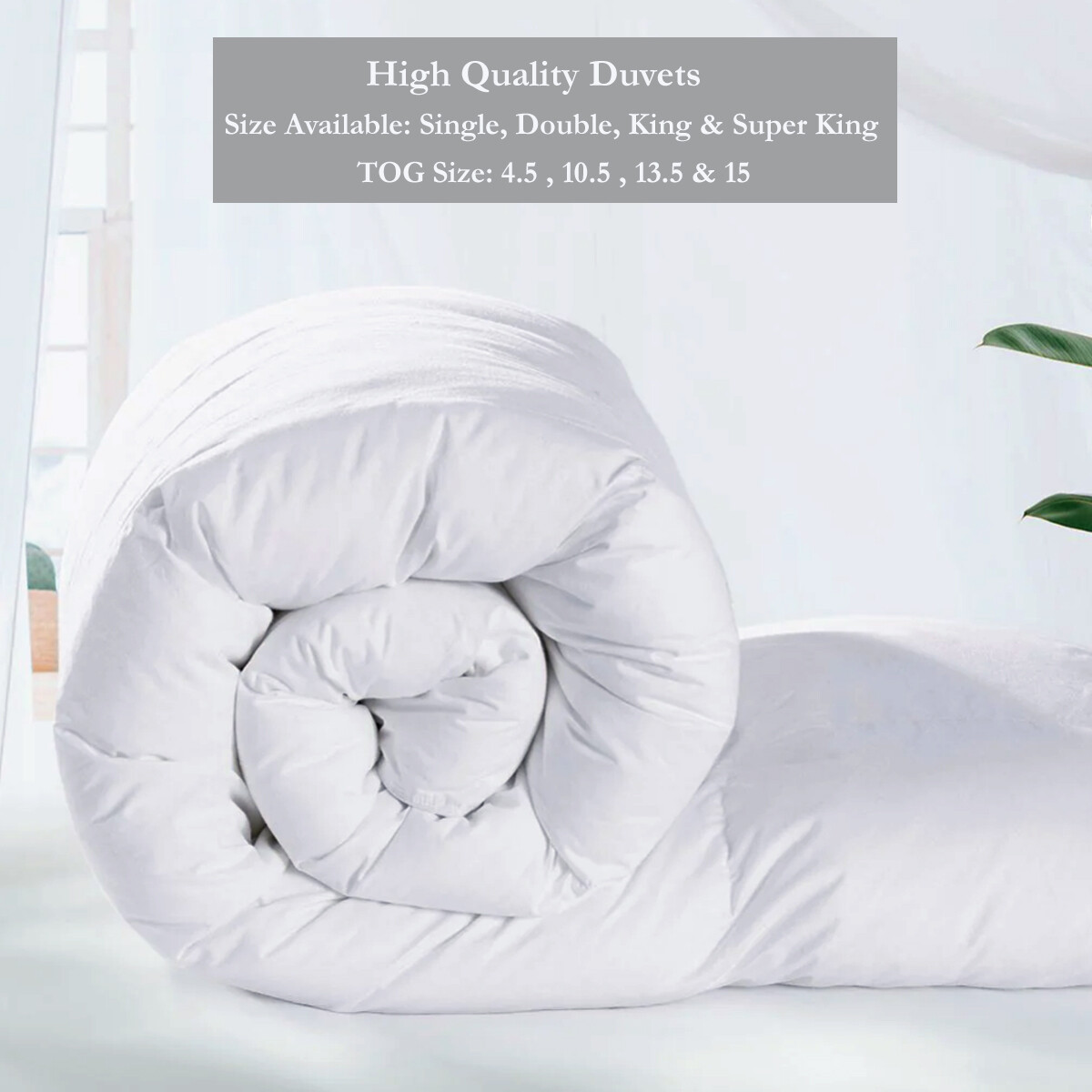 Premium Hollowfibre Duvet - Super Soft Quilt, Hotel Quality, Available in All Sizes & TOGs