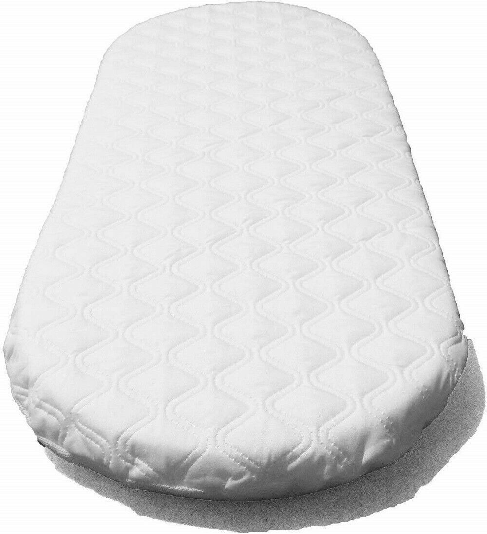 Pram Mattress Quilted Moses Basket Mattress Soft & Breathable Oval Shaped All UK Sizes